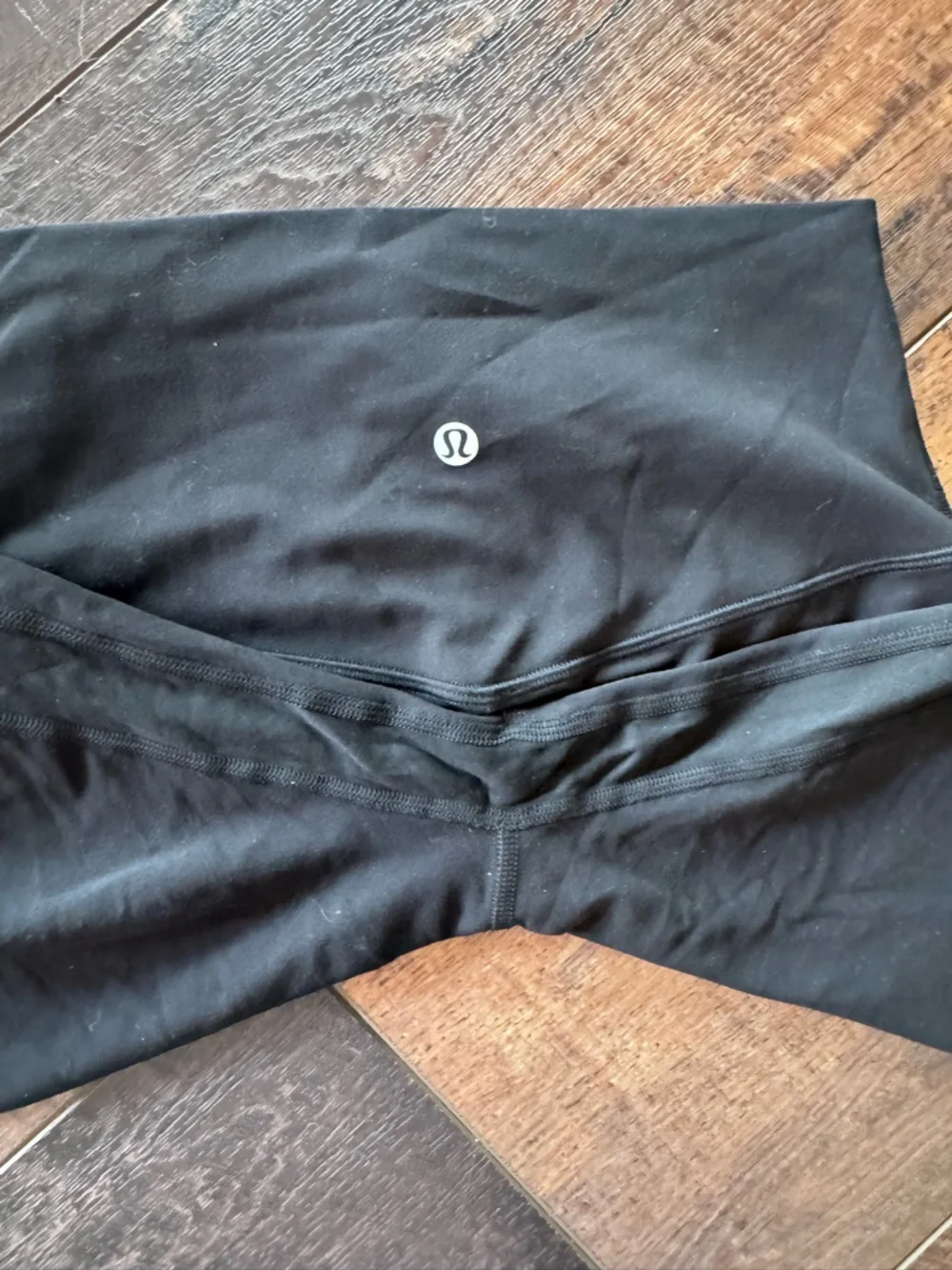 Lululemon Black High Rise 8” Biker Shorts Size 4 Front Seam